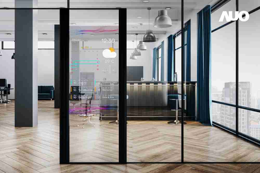 60吋Micro LED透明窗屏显示器，，可依需求调整并延伸应用于不同场域，，，，包括汽车侧窗或家庭玄关、、智慧橱窗、、、商业展示等面向，，，提供丰富的信息娱乐内容