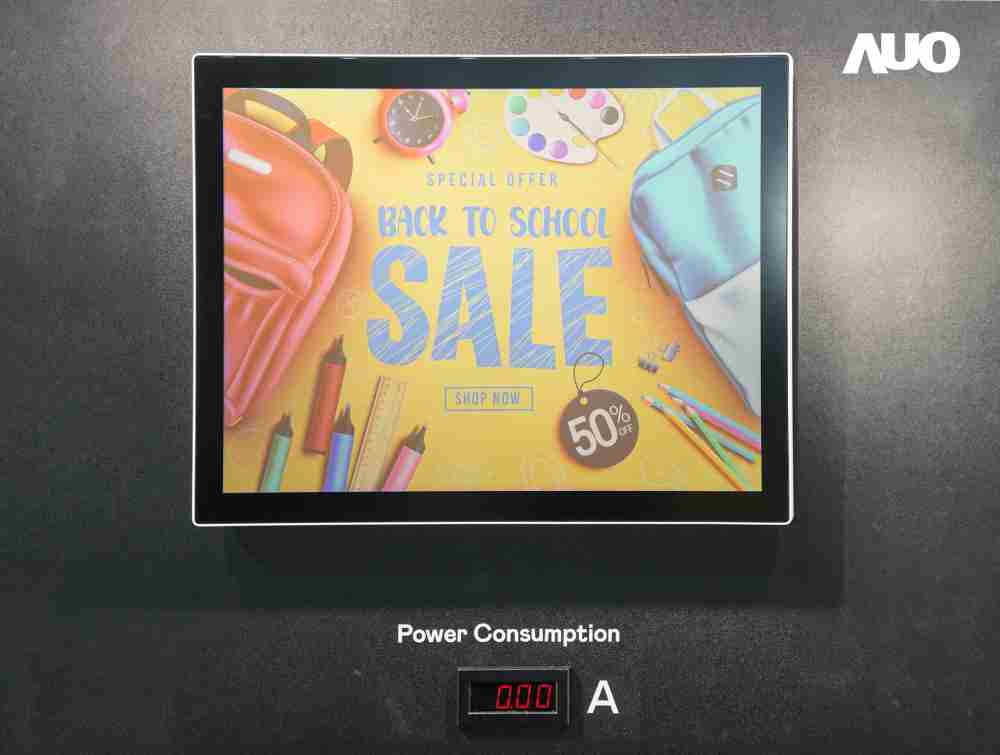 财神娱乐展示胆固醇液晶超低耗能户外全彩显示器，，，ChLC（胆固醇液晶）以双稳态技术使静态显示零功耗，，，，具省电、、高彩度、、环保的特性，，还整合软硬件系统解决方案，，可透过单一云端平台管理